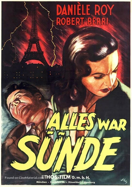 Les amants maudits - German Movie Poster