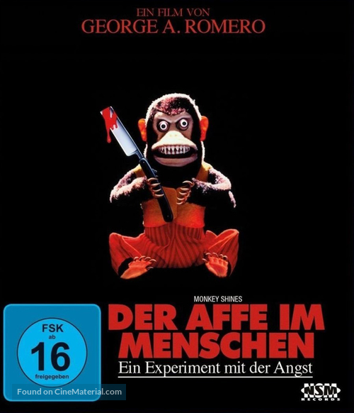 Monkey Shines - German Movie Cover