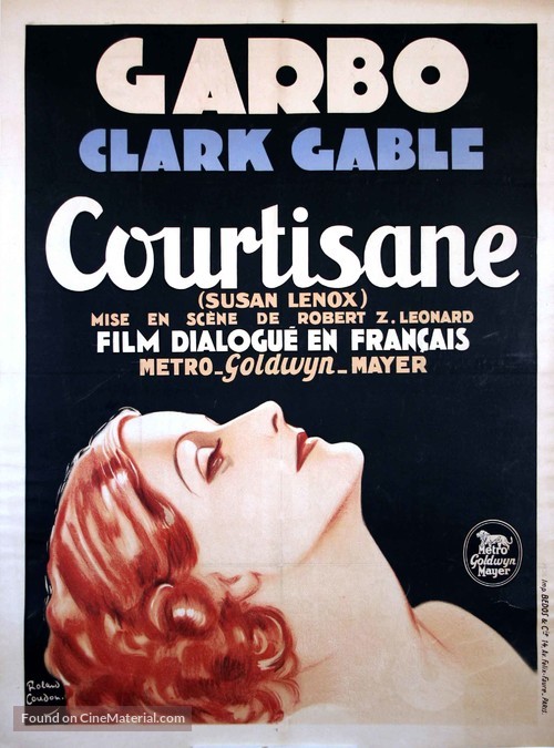 Susan Lenox - French Movie Poster