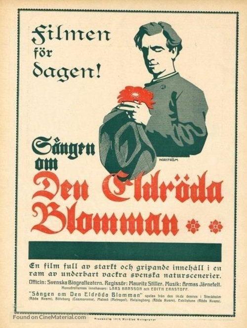 S&aring;ngen om den eldr&ouml;da blomman - Swedish Movie Poster