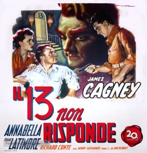 13 Rue Madeleine - Italian Movie Poster