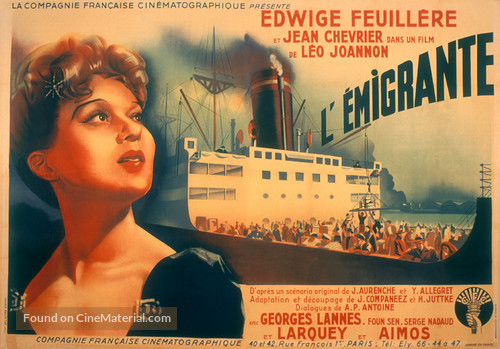 L&#039;&eacute;migrante - French Movie Poster