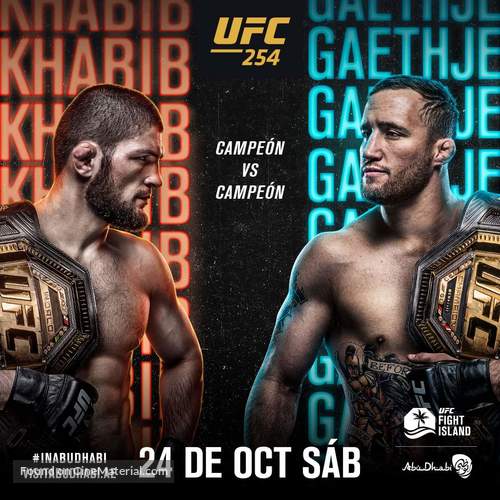 UFC 254: Khabib vs Gaethje - Mexican Movie Poster