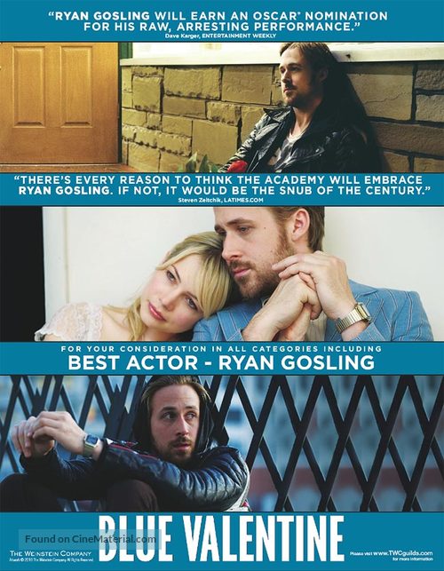 Blue Valentine - For your consideration movie poster