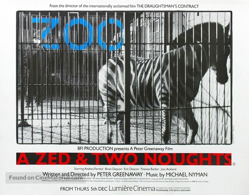 A Zed &amp; Two Noughts - British Movie Poster