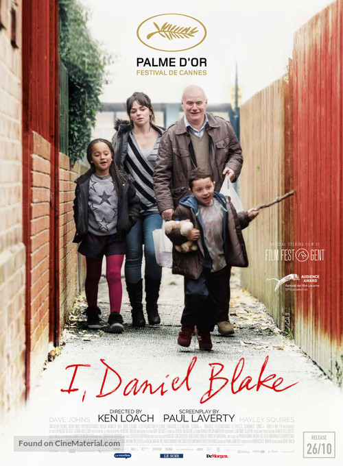 I, Daniel Blake - Belgian Movie Poster