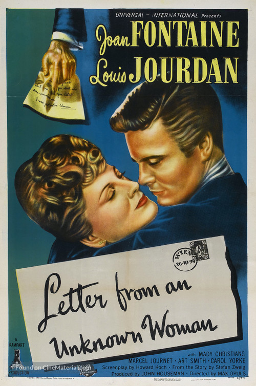 Letter from an Unknown Woman - Australian Movie Poster