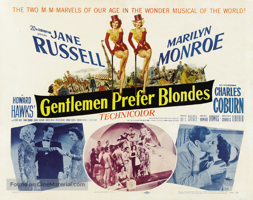 Gentlemen Prefer Blondes - Theatrical movie poster