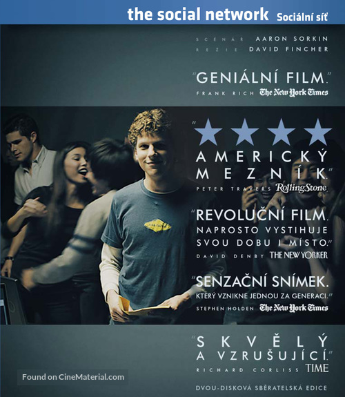 The Social Network - Czech Blu-Ray movie cover