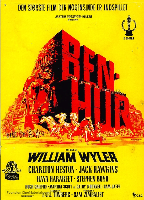 Ben-Hur - Danish Movie Poster