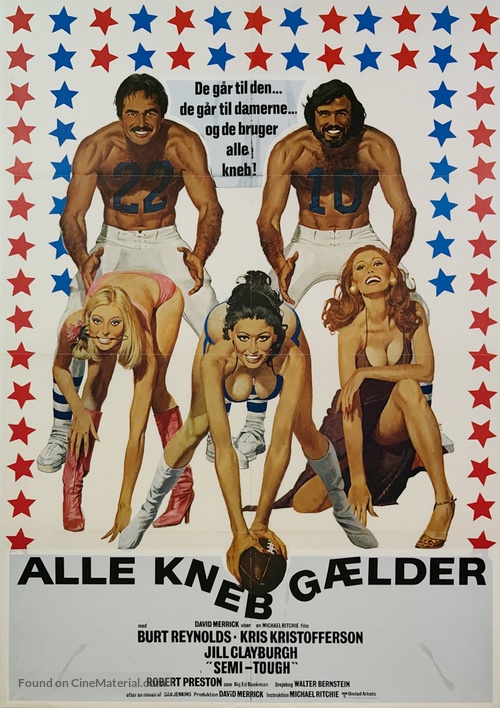 Semi-Tough - Danish Movie Poster