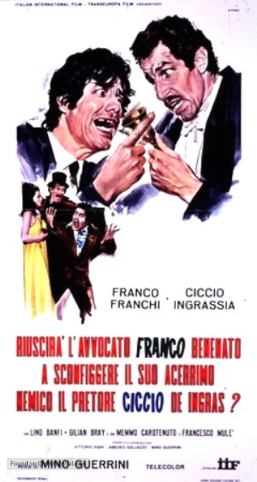 Riuscir&agrave; l&#039;avvocato Franco Benenato a sconfiggere il suo acerrimo nemico il pretore Ciccio De Ingras - Italian Movie Poster