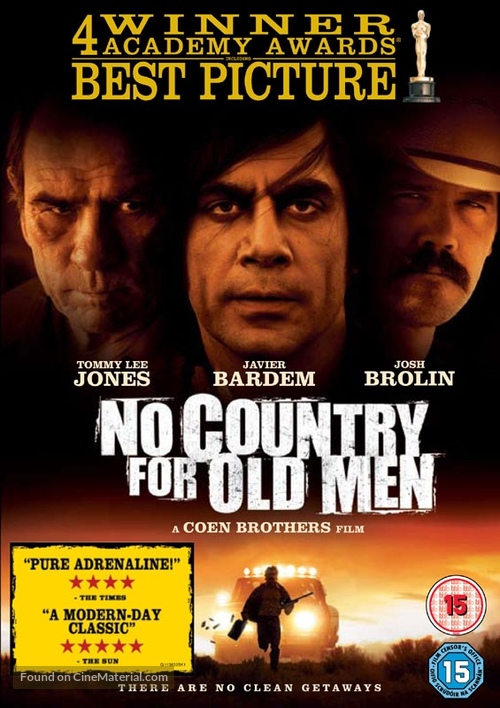 No Country for Old Men - British DVD movie cover