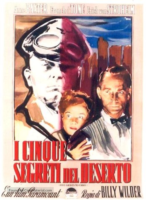 Five Graves to Cairo - Italian Movie Poster