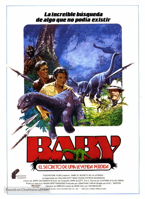 Baby: Secret of the Lost Legend - Spanish Movie Poster