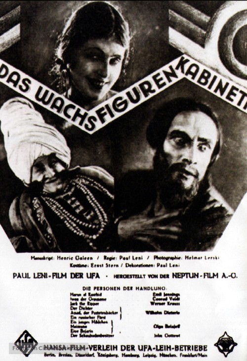 Das Wachsfigurenkabinett - German Movie Poster