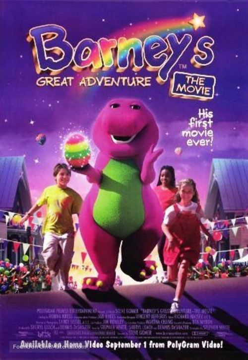 Barney&#039;s Great Adventure - Video release movie poster