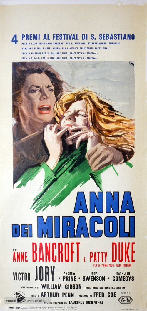 The Miracle Worker - Italian Movie Poster
