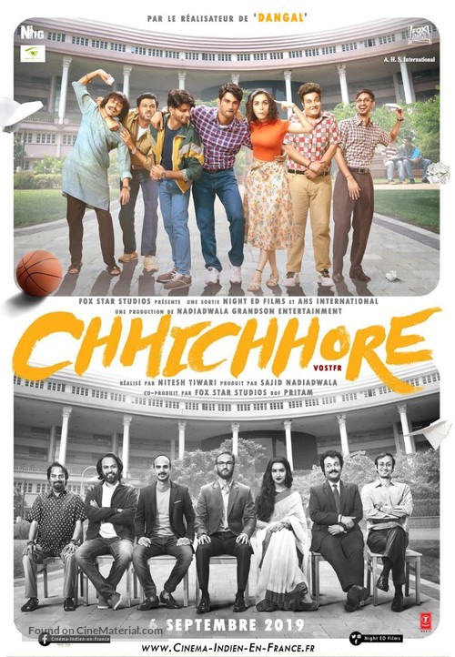 Chhichhore - French Movie Poster