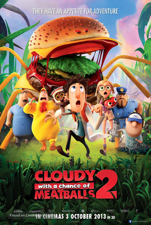 Cloudy with a Chance of Meatballs 2 - Malaysian Movie Poster
