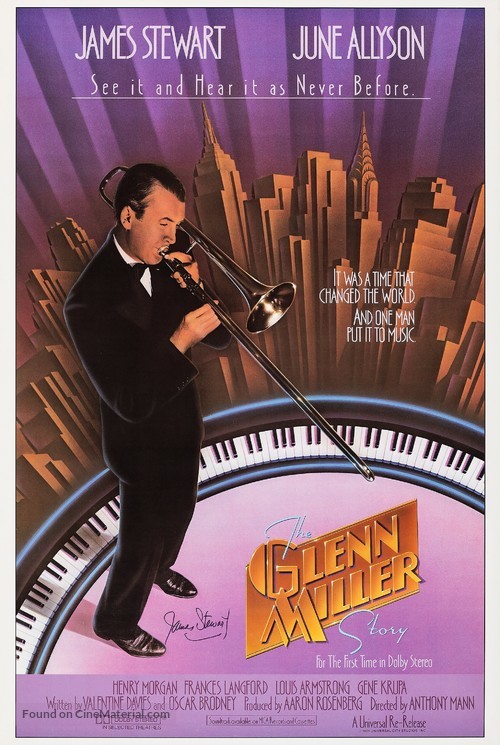 The Glenn Miller Story - Re-release movie poster