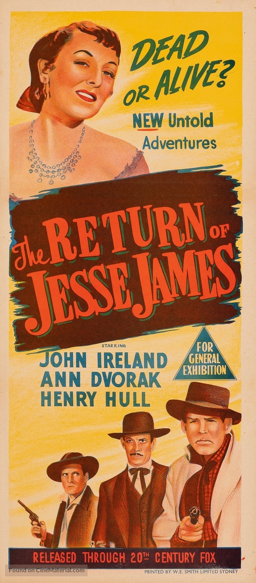 The Return of Jesse James - Australian Movie Poster