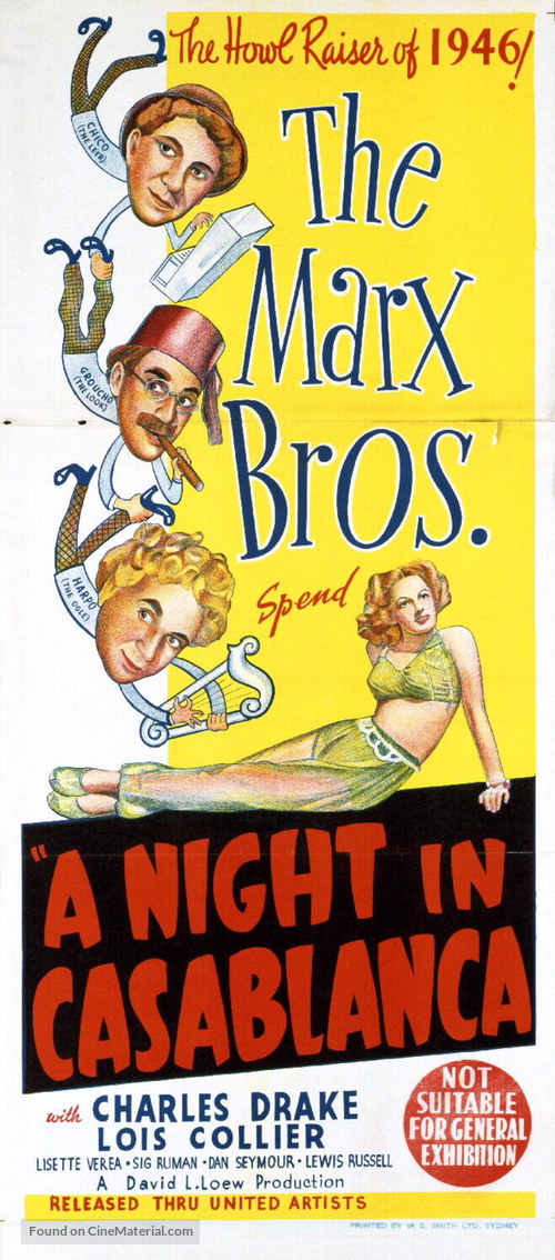 A Night in Casablanca - Australian Movie Poster