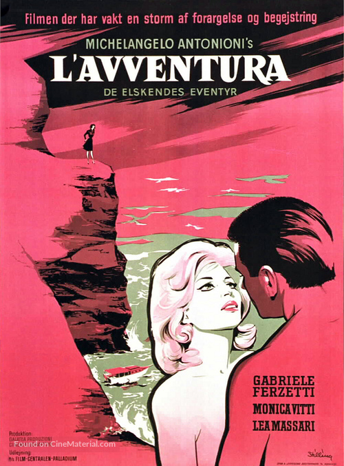 L&#039;avventura - Danish Movie Poster