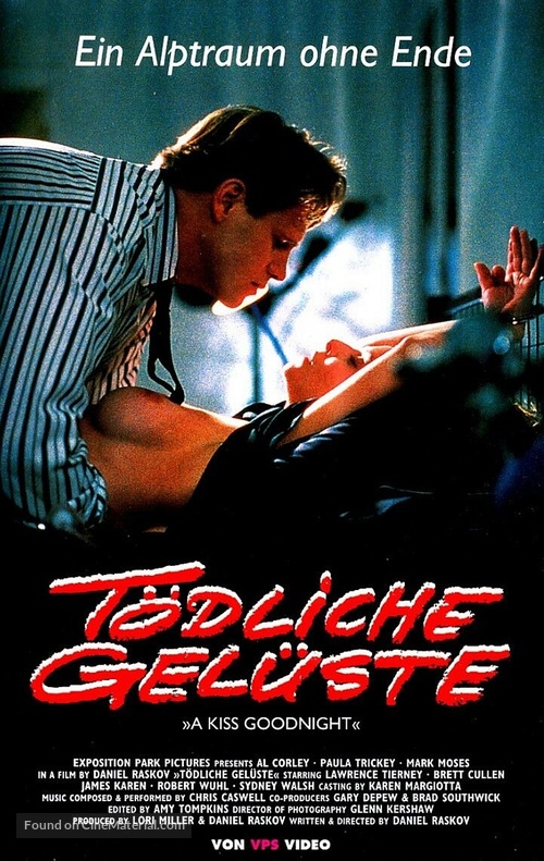 A Kiss Goodnight - German VHS movie cover
