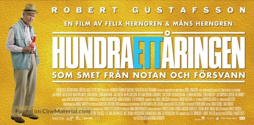Hundraett&aring;ringen som smet fr&aring;n notan och f&ouml;rsvann - Swedish Movie Poster
