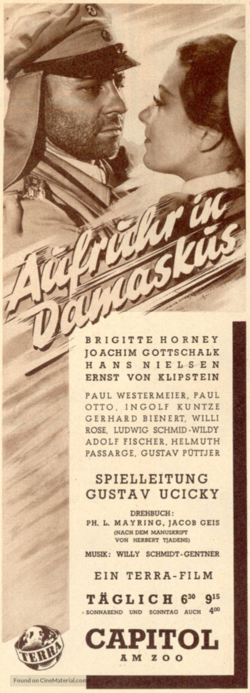 Aufruhr in Damaskus - German poster