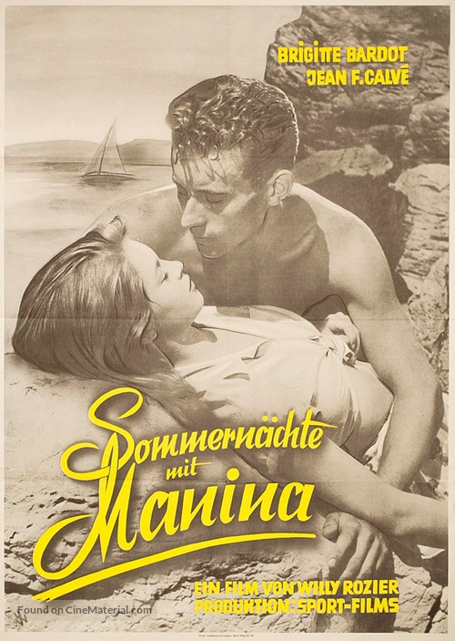 Manina, la fille sans voiles - German Movie Poster