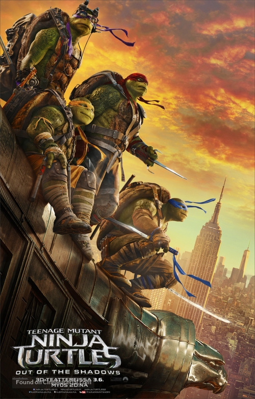 Teenage Mutant Ninja Turtles: Out of the Shadows - Finnish Movie Poster