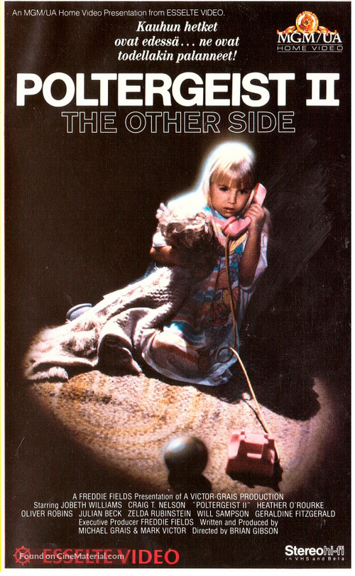 Poltergeist II: The Other Side - Finnish VHS movie cover