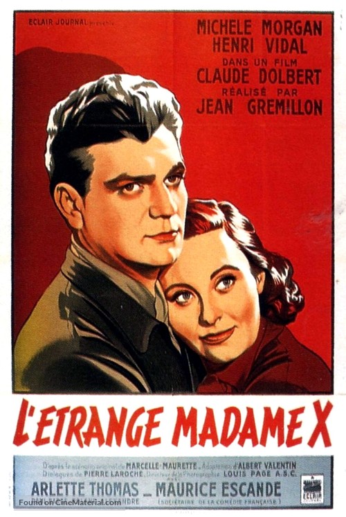 L&#039;&eacute;trange Madame X - French Movie Poster