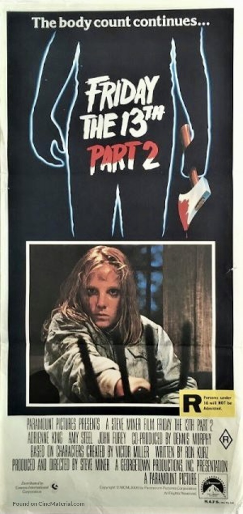 Friday the 13th Part 2 - Australian Movie Poster
