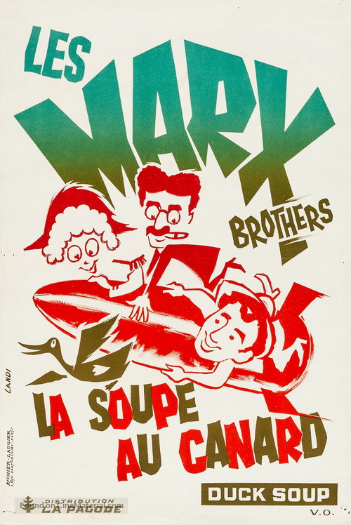 Duck Soup - French Re-release movie poster