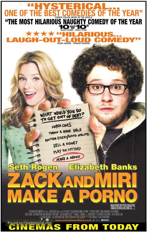 Zack and Miri Make a Porno - British Movie Poster