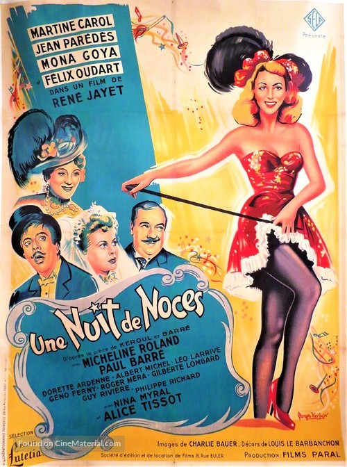 Une nuit de noces - French Movie Poster