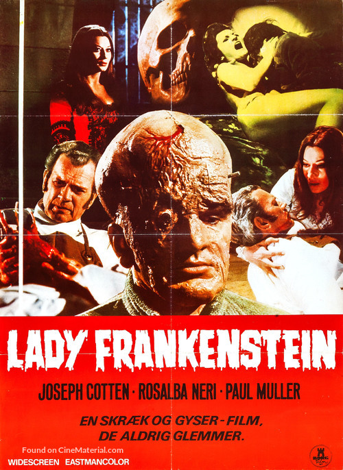 La figlia di Frankenstein - Danish Movie Poster