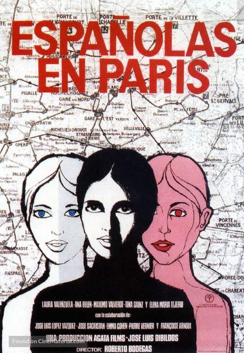 Espa&ntilde;olas en Par&iacute;s - Spanish Movie Poster