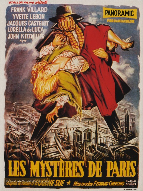 Myst&egrave;res de Paris, Les - Belgian Movie Poster