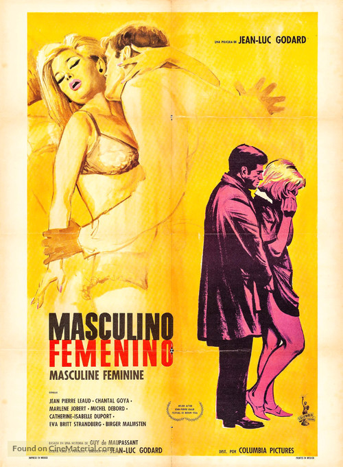 Masculin, f&eacute;minin: 15 faits pr&eacute;cis - Mexican Movie Poster