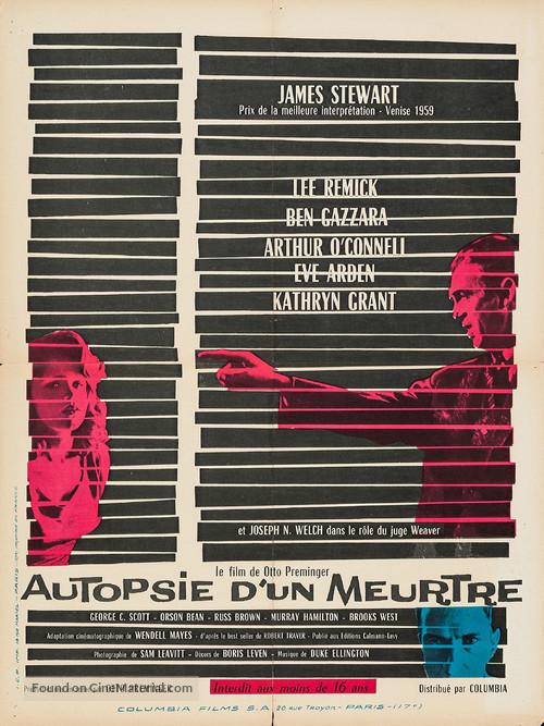 Anatomy of a Murder - French Movie Poster