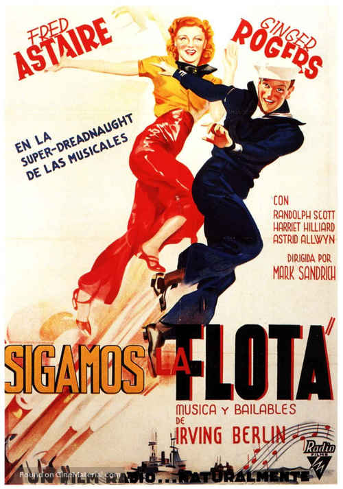 Follow the Fleet - Spanish Movie Poster