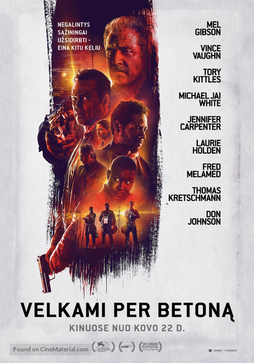 Dragged Across Concrete - Lithuanian Movie Poster