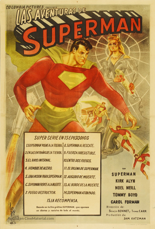 Superman Serials: The Complete 1948 &amp; 1950 Theatrical Serials Collection - Argentinian Movie Poster