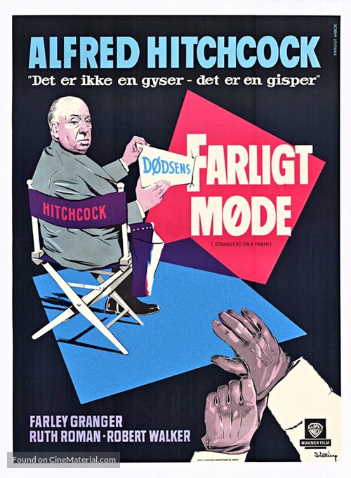 Strangers on a Train - Danish Movie Poster