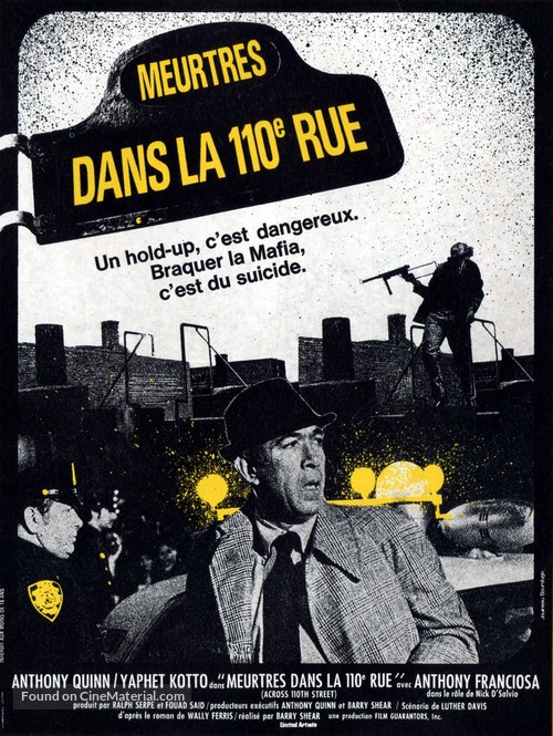 Across 110th Street - French Movie Poster