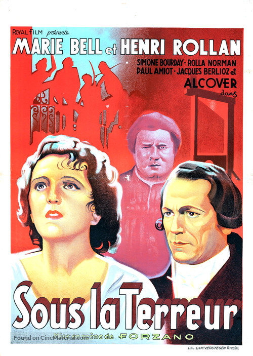 Sous la terreur - Belgian Movie Poster